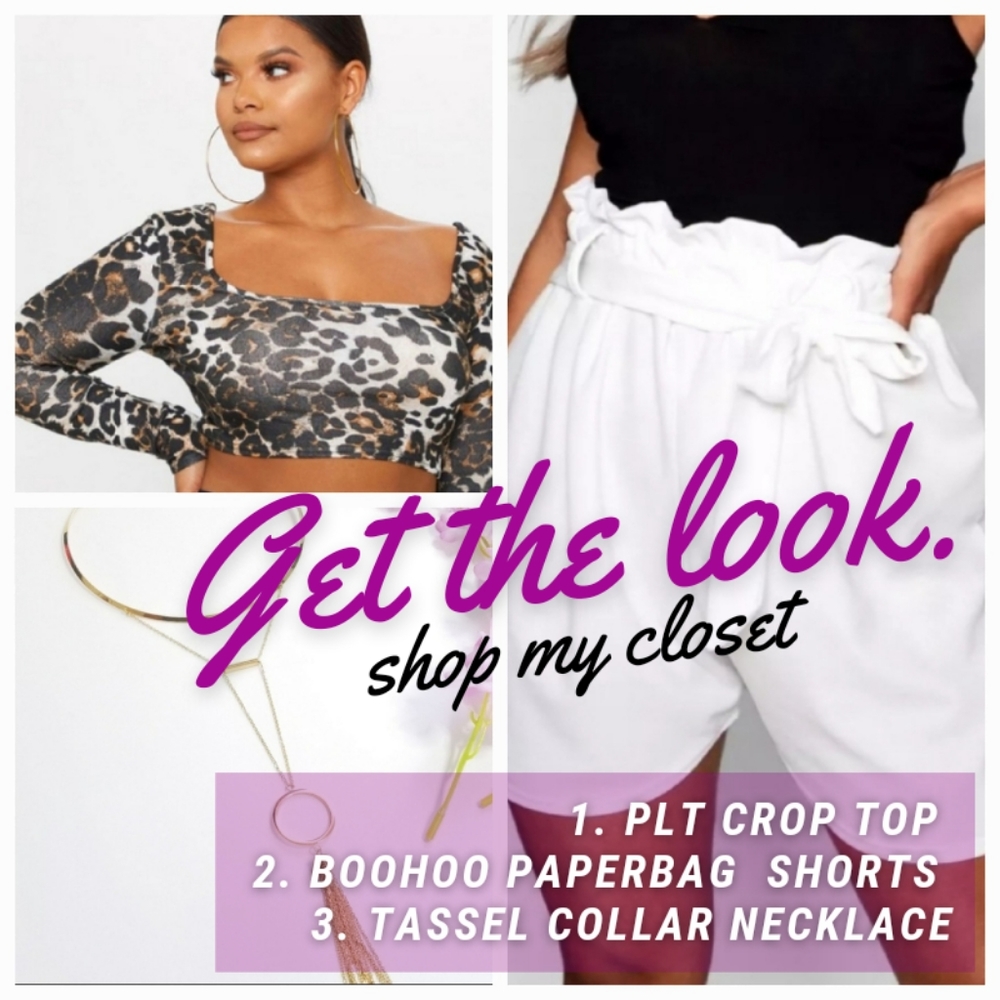 PLT Animal Print Crop Top
